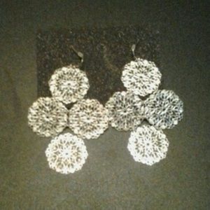 Silver pierced earrings